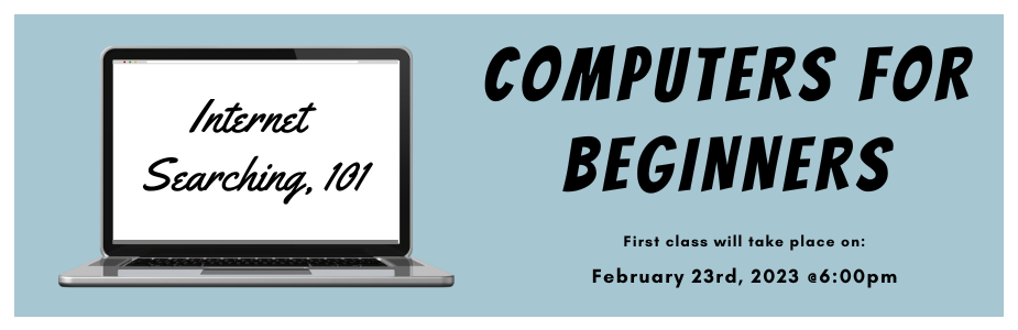 Join us at the Wilmington Public Library for Computers for Beginners! During this program, you’ll learn the basics of email, document creation, printing, and more. Feel free to bring a laptop or phone. If neither are available to you, laptops will be provided for use during the class.